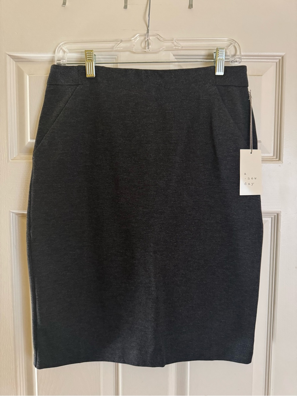 a new day Charcoal Gray Pencil Skirt